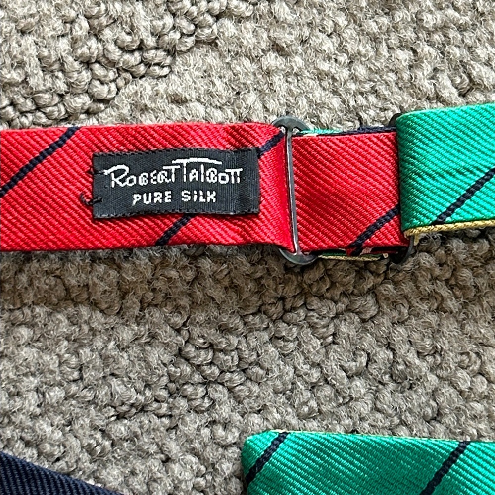Robert Talbott Bow Tie Adjustable Multicolor Stri… - image 4
